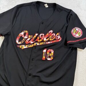 Baltimore Orioles Jersey Mens XL Black Elevin Promo Maryland Flag Stitched MLB